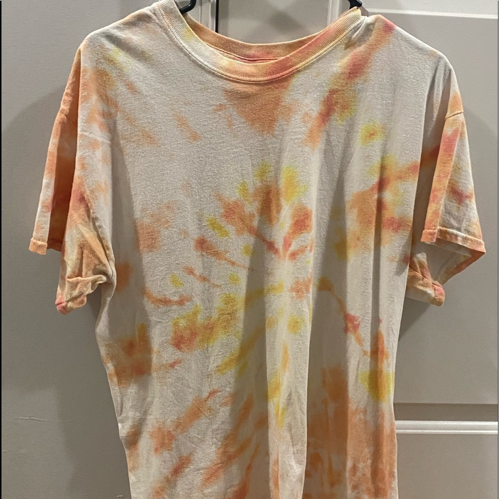 Gildan Orange Tie Dye Shirt Size L
